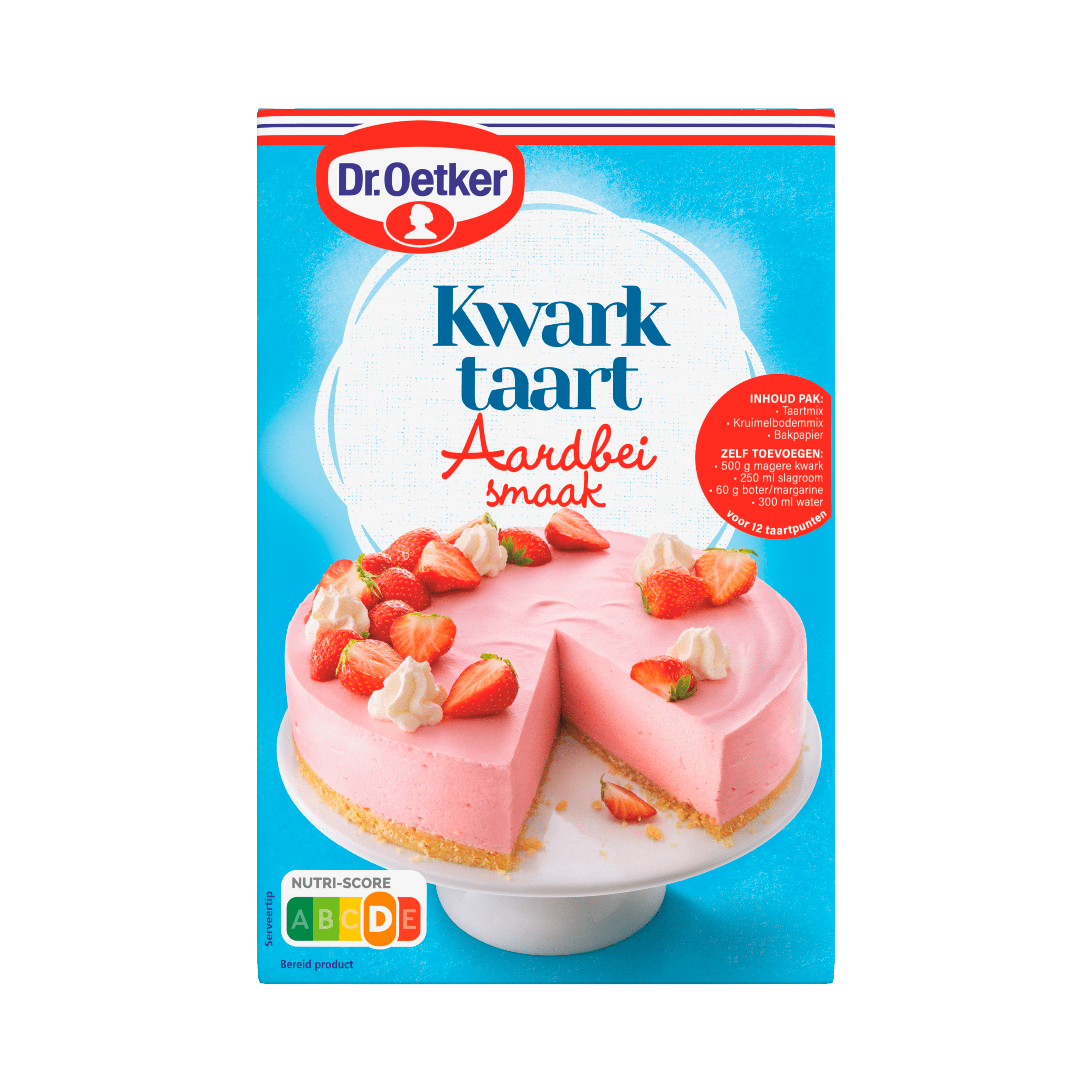 Dr. Oetker Kwarktaart aardbeismaak bakmix