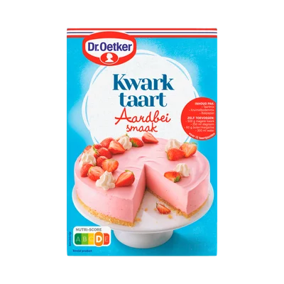Dr. Oetker Kwarktaart aardbeismaak bakmix