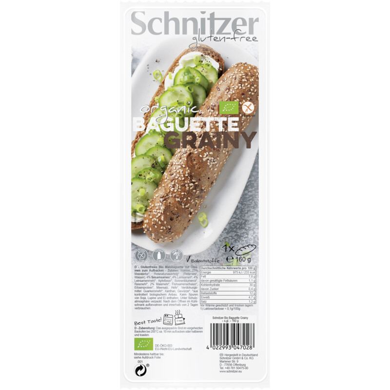 Schnitzer Baguette grainy