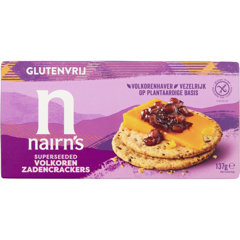 Nairn's Volkoren zadencrackers glutenvrij