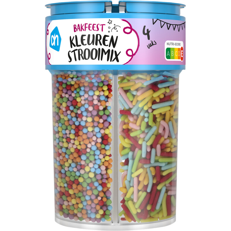 AH Bakfeest kleuren strooimix 4 vaks