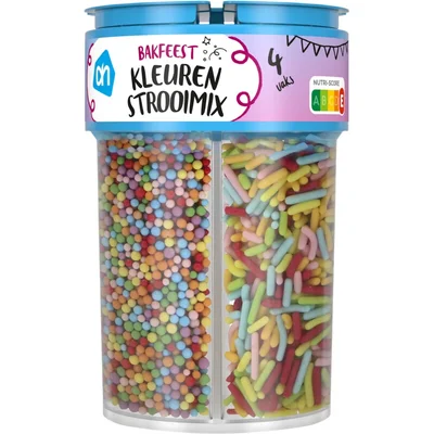 AH Bakfeest kleuren strooimix 4 vaks