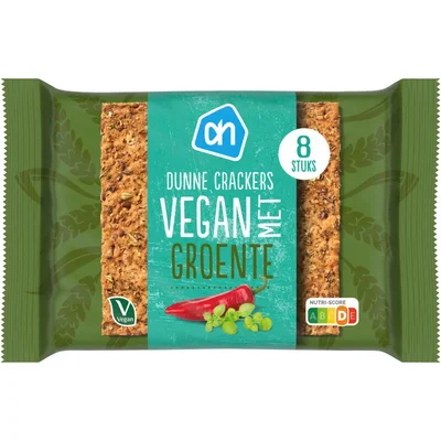 AH Dunne crackers vegan met groenten