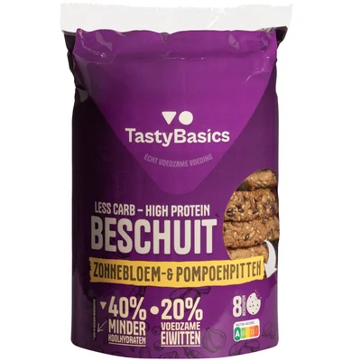 TastyBasics Beschuit zonnebloem- en pompoenpitten