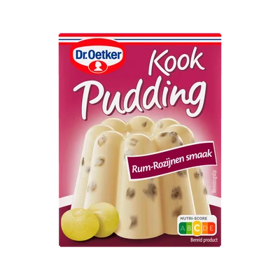Dr. Oetker Kookpudding rum-rozijnen smaak
