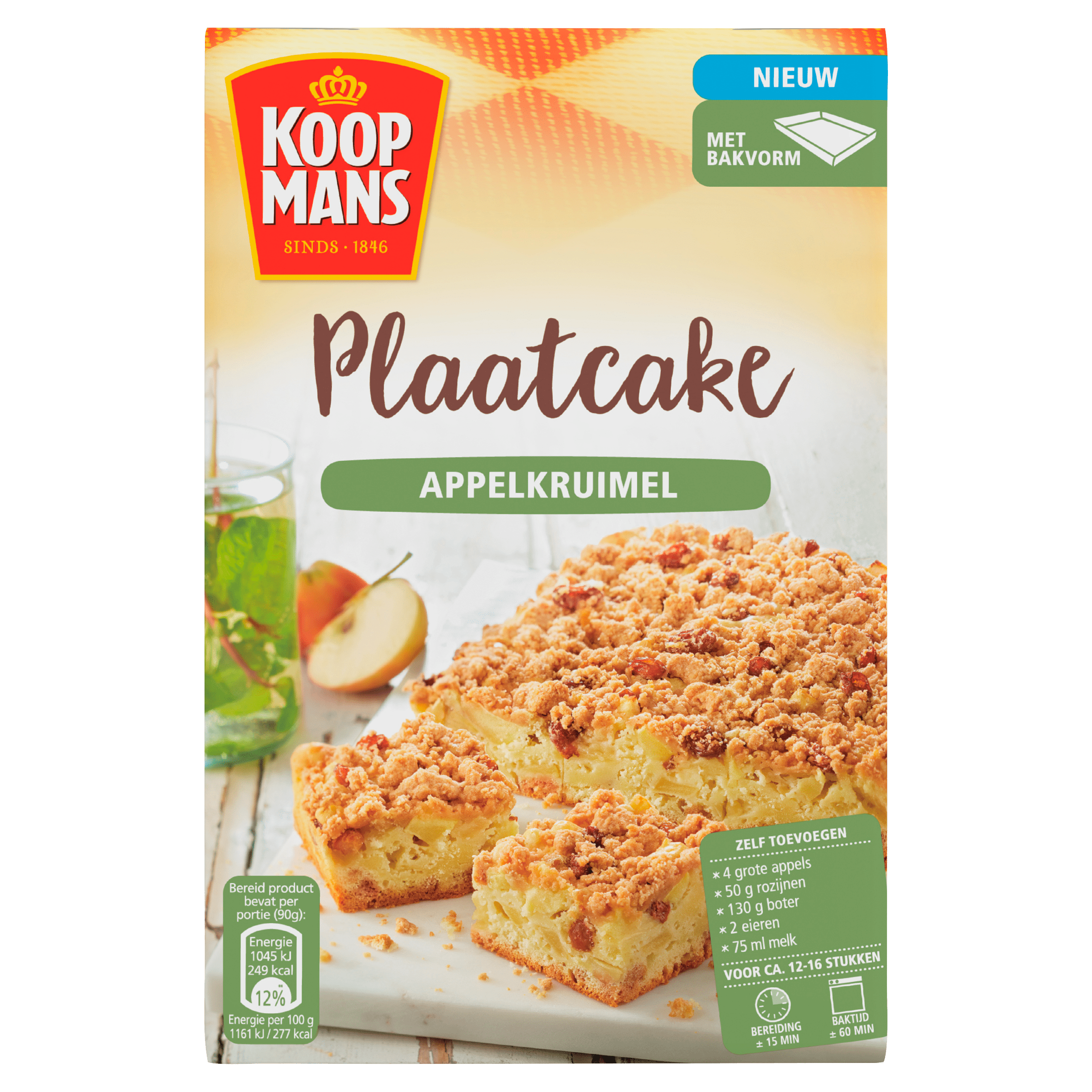 Koopmans Plaatcake appelkruimel