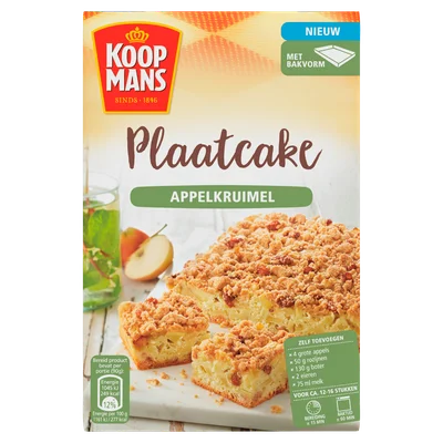 Koopmans Plaatcake appelkruimel