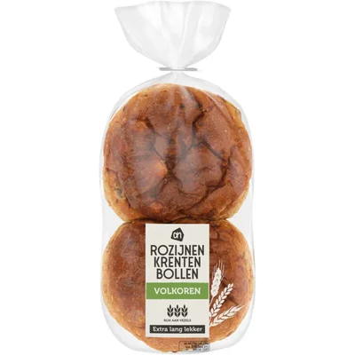 AH Extra lan lekker rozijnen krentenbollen