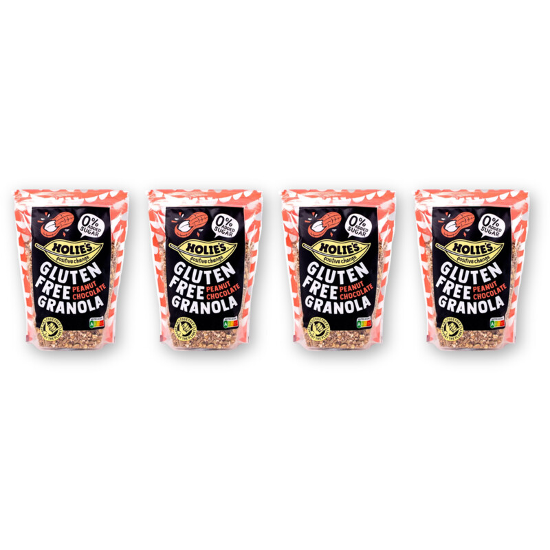 Holie's Granola peanut choco glutenfree 4-pack