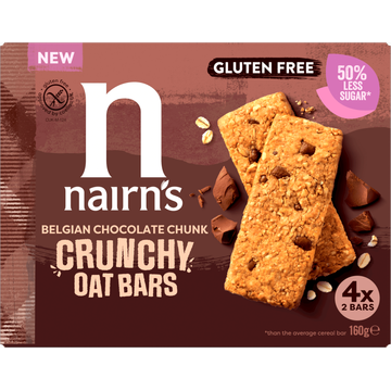 Nairn's Belgian chocolate chunk crunchy oat bars