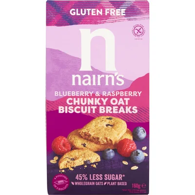 Nairn's Brosse biscuits met framboos & bosbessen