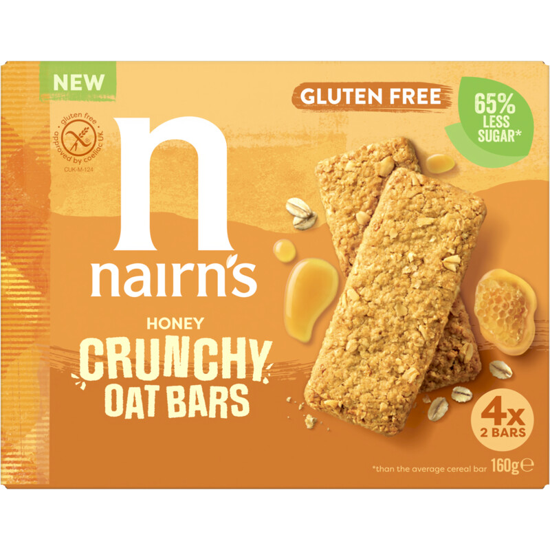 Nairn's Honey crunchy oat bars glutenvrij