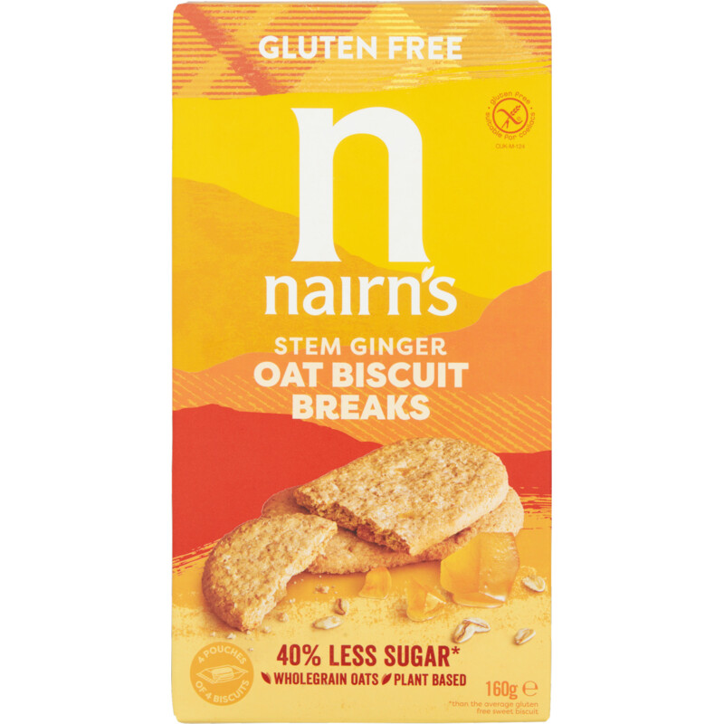 Nairn's Biscuit breaks oats ginger glutenvrij