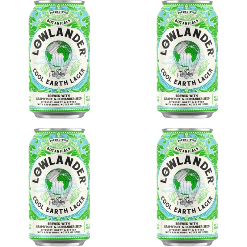 Lowlander Cool earth lager 4-pack