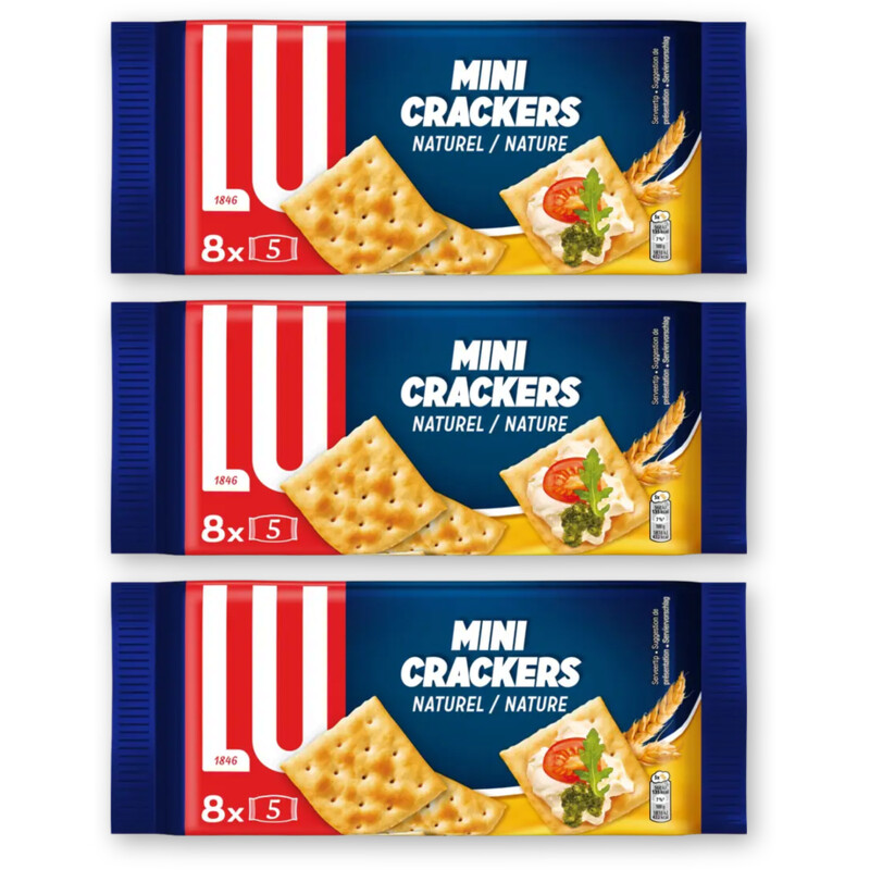 LU Mini crackers naturel 3-pack
