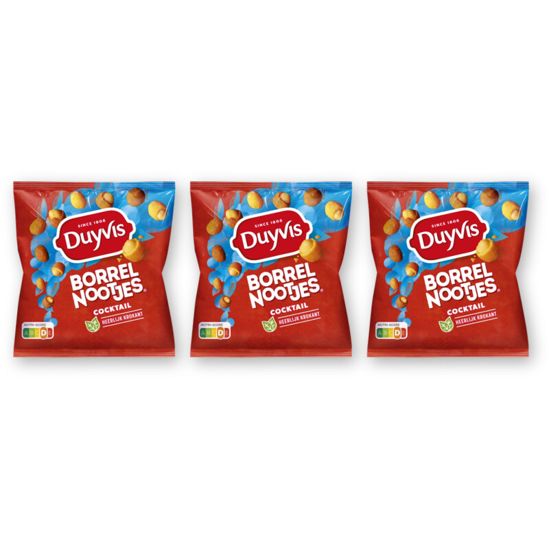 Duyvis Borrelnootjes cocktail 3-pack