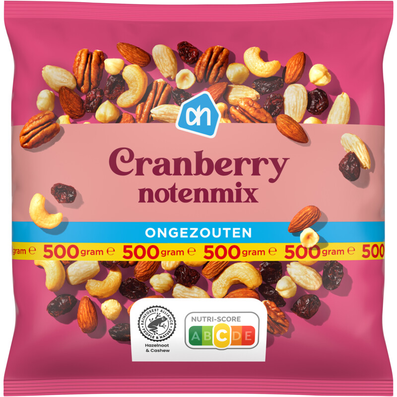AH Ongezouten cranberry notenmix