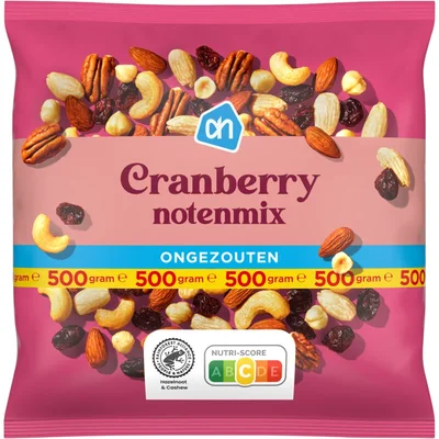AH Ongezouten cranberry notenmix