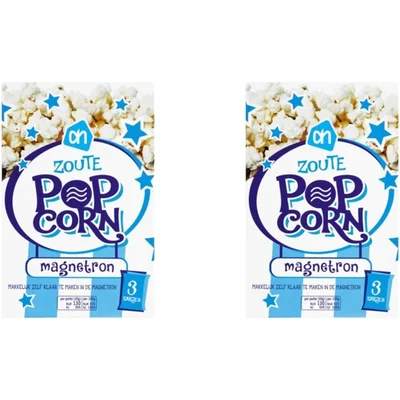 AH Magnetron Popcorn Zout 2-pack
