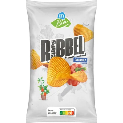 AH Biologisch Ribbelchips paprika smaak