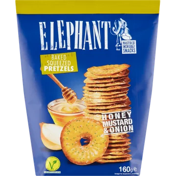 Elephant Pretzels honey mustard & onion