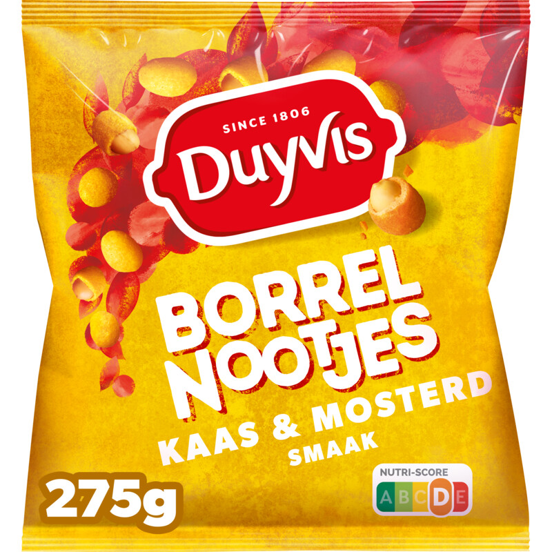 Duyvis Borrelnootjes kaas & mosterd smaak