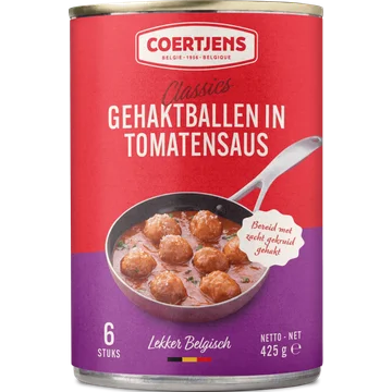 Coertjens Gehaktballen in tomatensaus