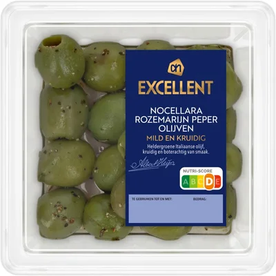 AH Excellent Nocellara rozemarijn peper olijven