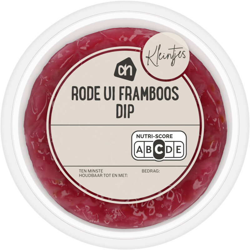 AH Rode ui framboos dip kleintjes
