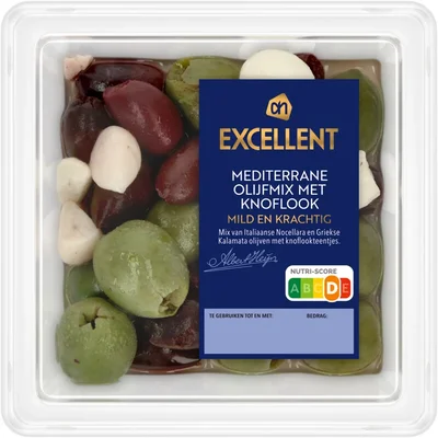 AH Excellent Mediterrane olijfmix met knoflook