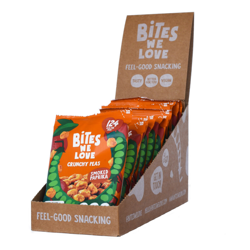 BitesWeLove Crunchy peas smoked paprika 12-pack
