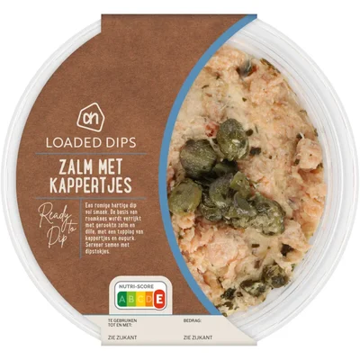 AH Loaded dip zalm met kappertjes