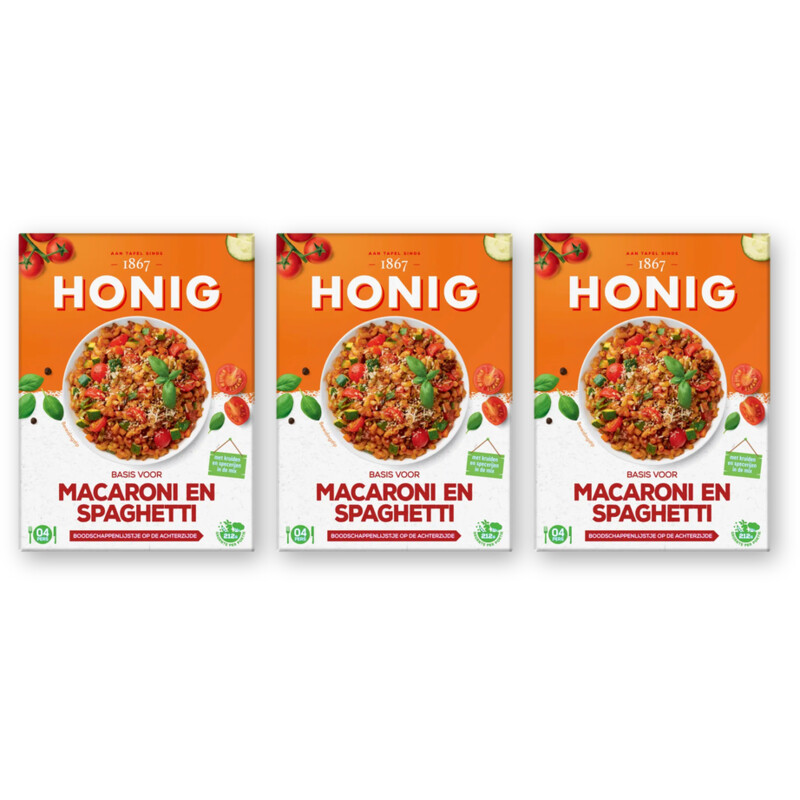 Honig Basis voor macaroni en spaghetti 3-pack