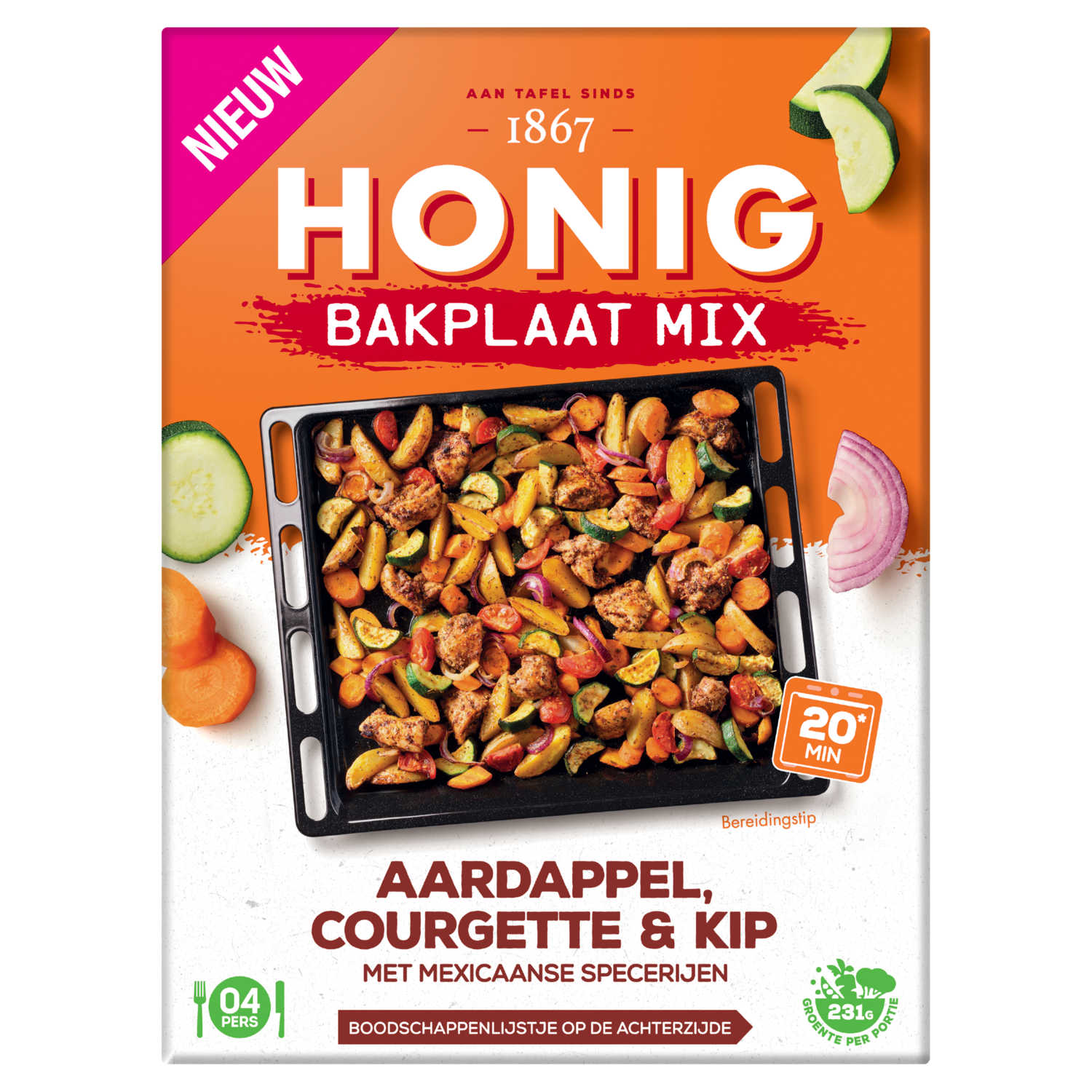 Honig Mix aardappel, courgette & kip