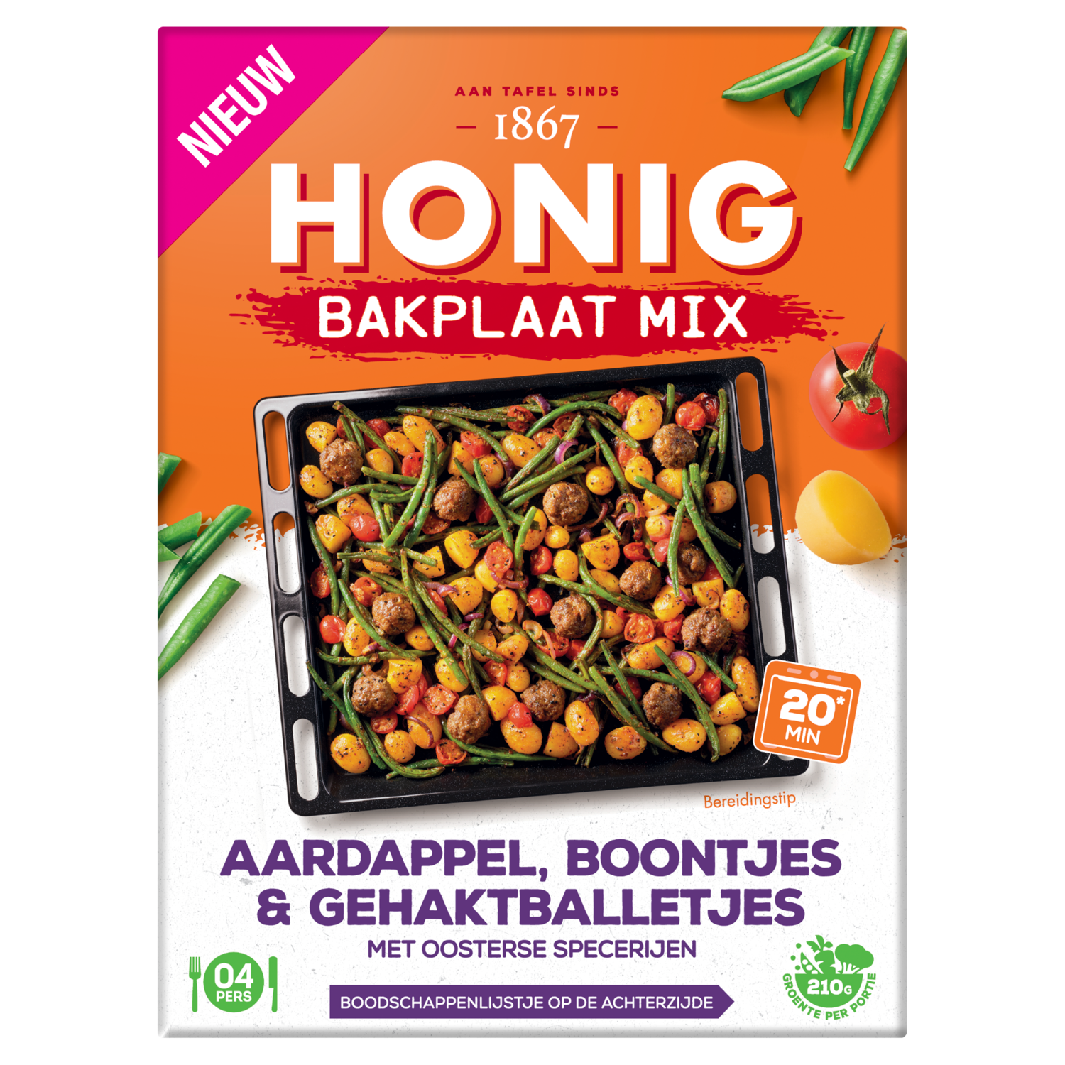 Honig Mix aardappel, boontjes, gehaktballetjes