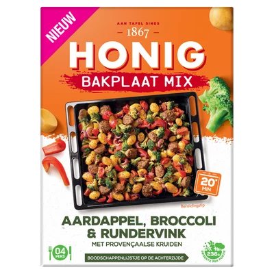 Honig Mix aardappel, broccoli & rundervink