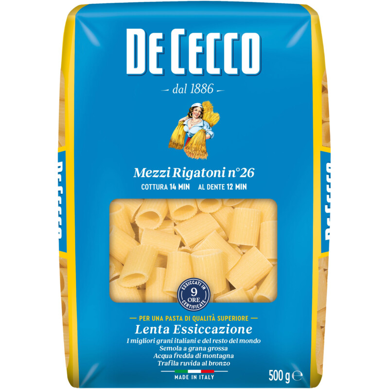 De Cecco Mezzi rigatoni nr26