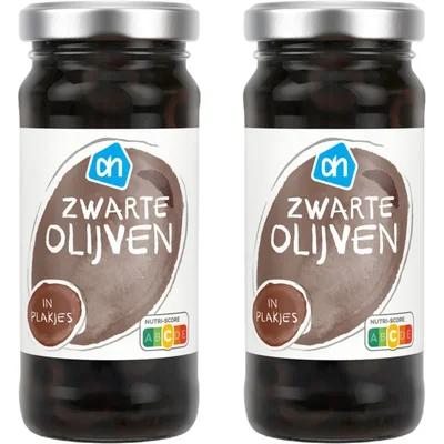 AH Zwarte olijven plakjes 2-pack