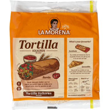 La Morena Volkoren tortilla wraps large