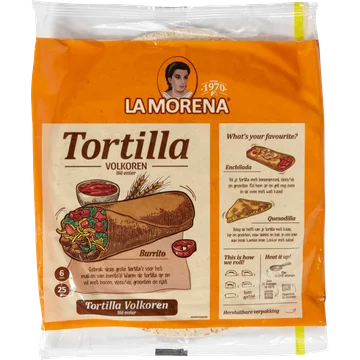 La Morena Volkoren tortilla wraps large