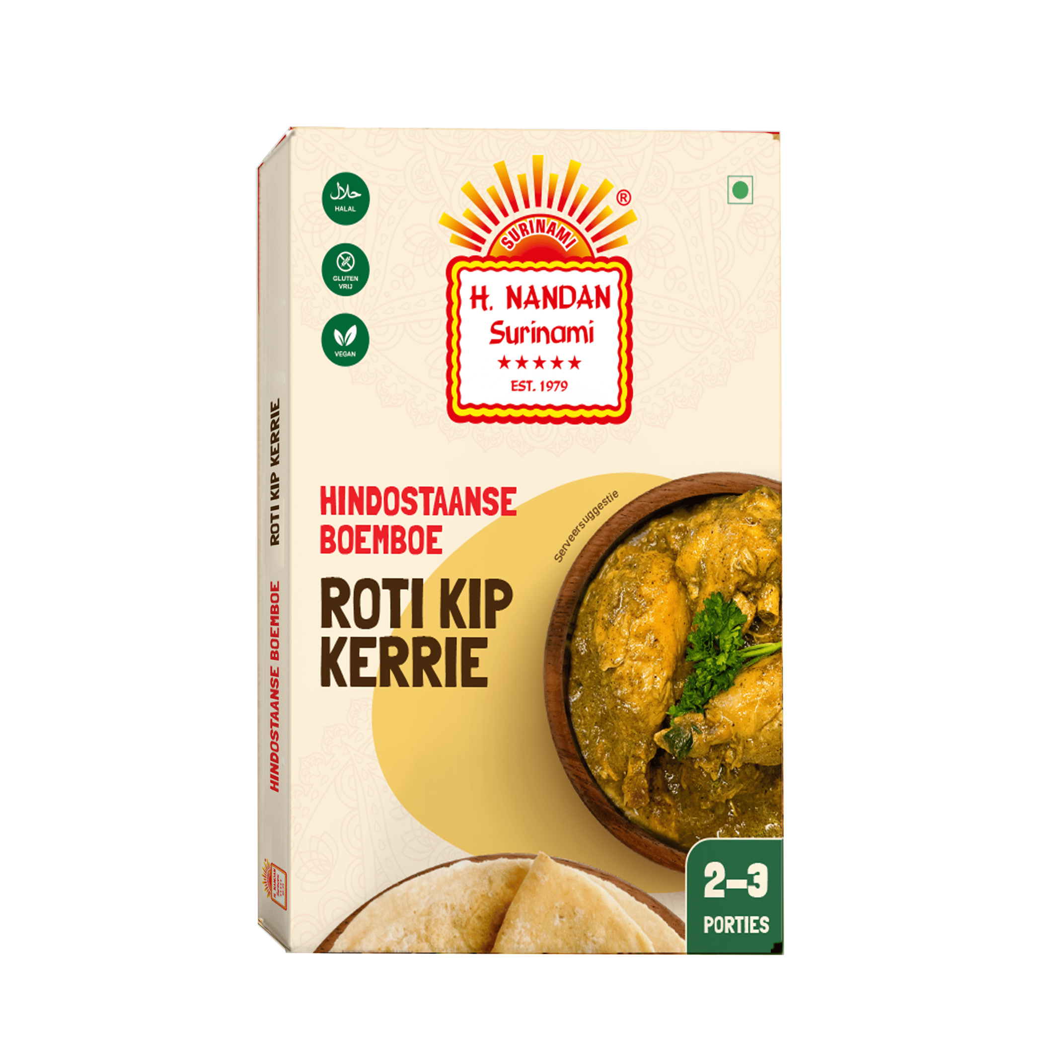 H. Nandan Hindostaanse boemboe roti kip kerrie