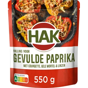 Hak Uit de oven gevulde paprika