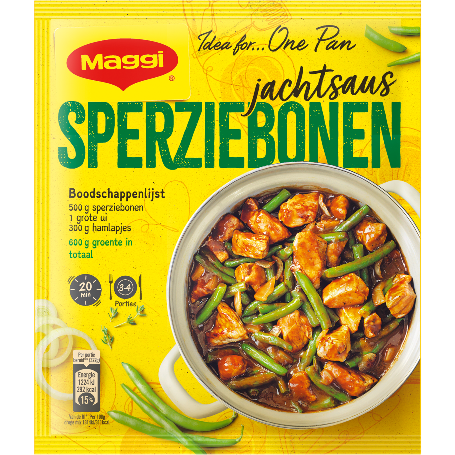 Maggi Dagschotel sperziebonen jachtsaus