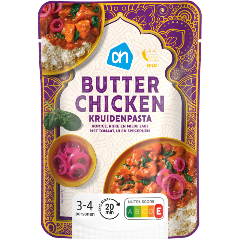 AH Butter chicken kruidenpasta