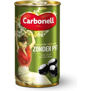 Carbonell Zwarte olijven zonder pit