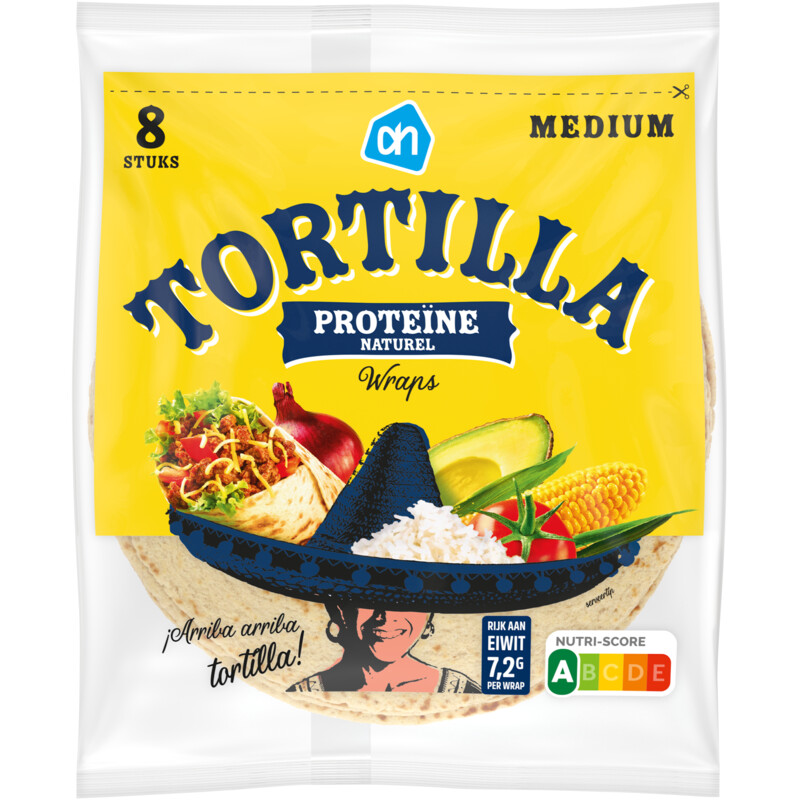 AH Tortilla proteïne wraps naturel medium