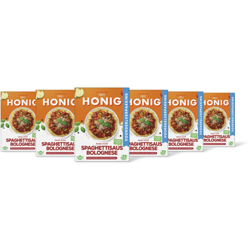 Honig spaghettisaus bolognese voordeel 6-pack