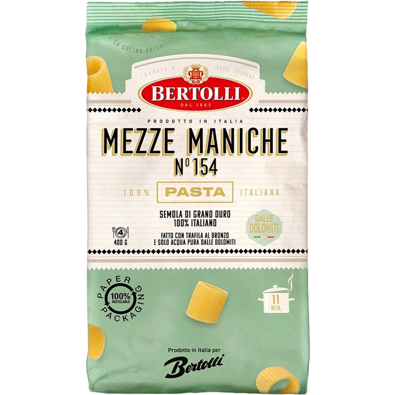 Bertolli Pasta mezze maniche no 154