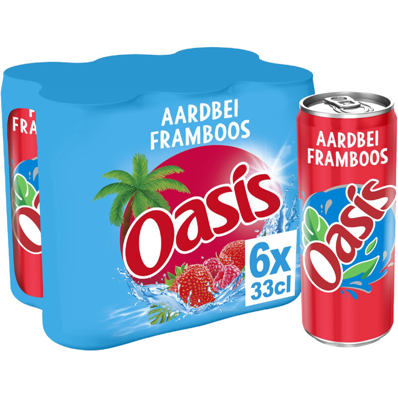 Oasis Aardbei framboos 6-pack