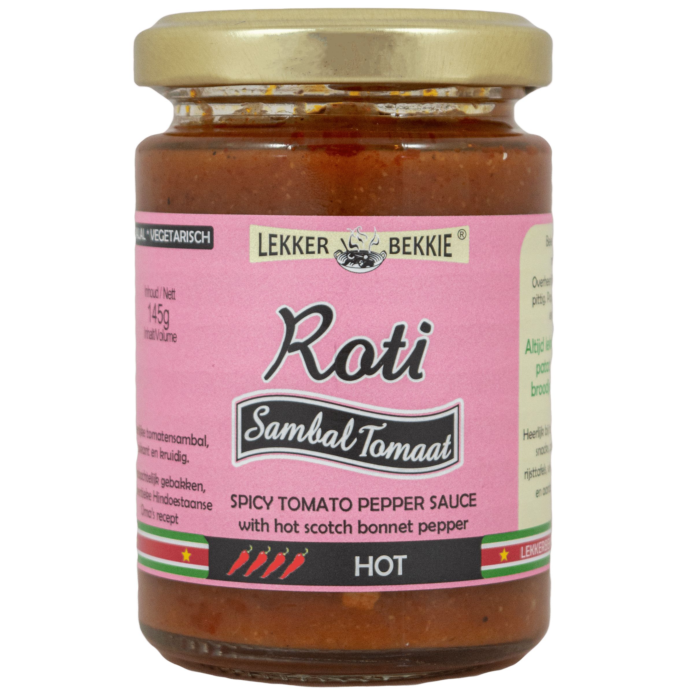 Lekker Bekkie Roti sambal tomaat